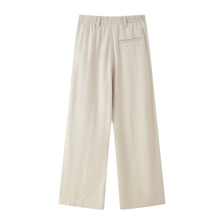 Damen weit High-Waist Hose mit eleganter Faltenlegung und komfortablem Schnitt Echo Archiv