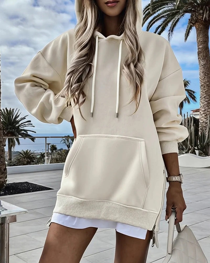 Damen Lässiger Hoodie mit seitlichem Reißverschluss Echo Archiv