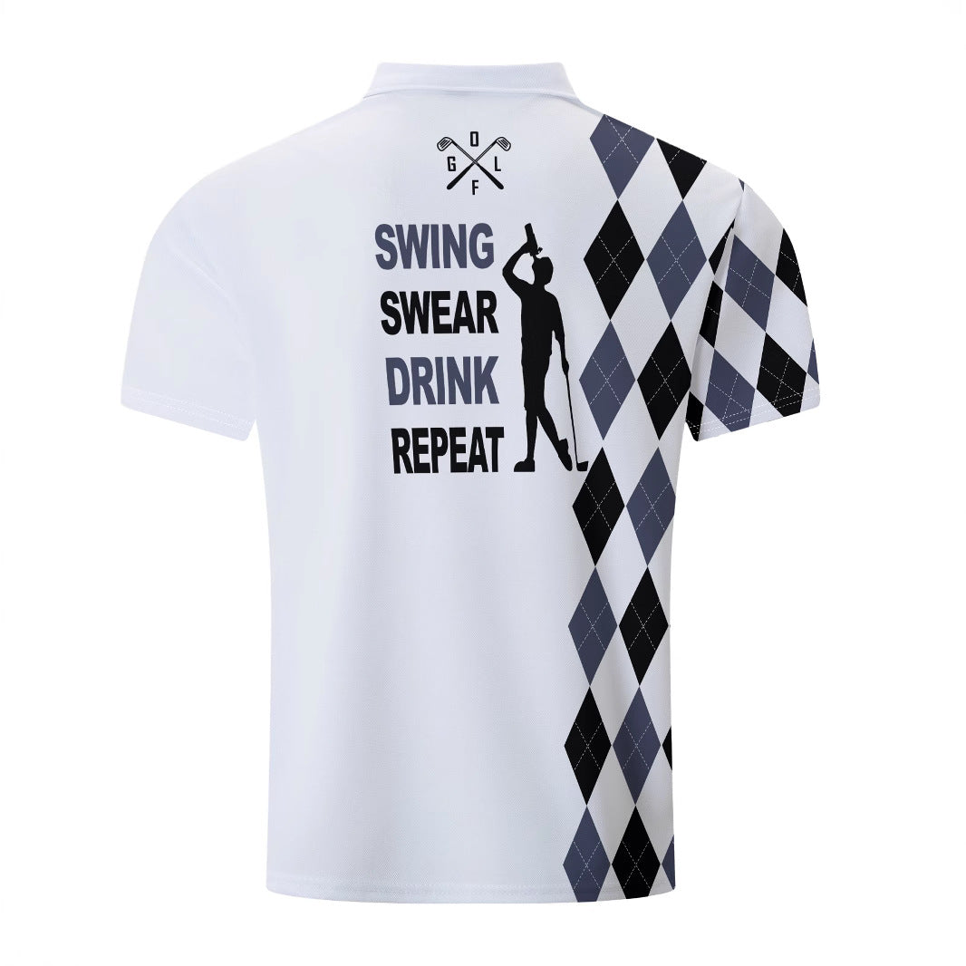 Herren Poloshirt mit einzigartigem Grafikelement und modernem Design Echoarchiv
