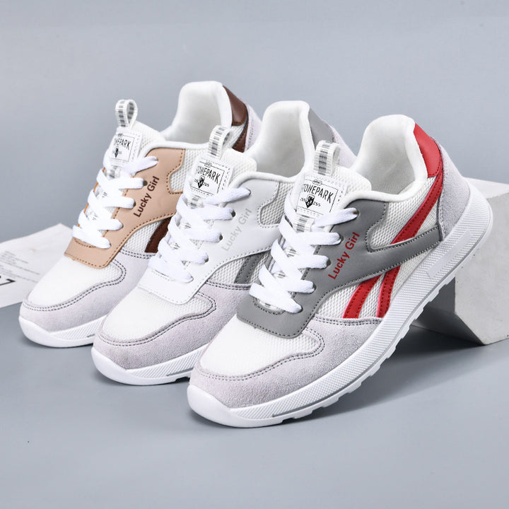 Damen Retro-Sneaker mit Mesh- und Veloursleder-Details Echoarchiv