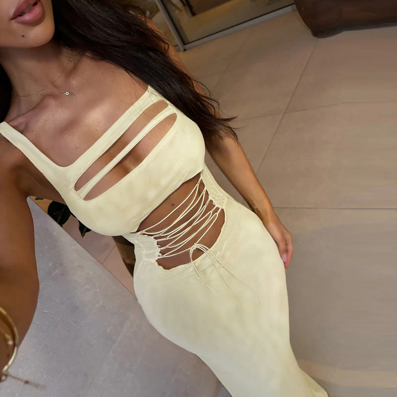 Damen Maxikleid mit raffiniertem Cut-Out-Design und attraktiver Schnürung Echo Archiv