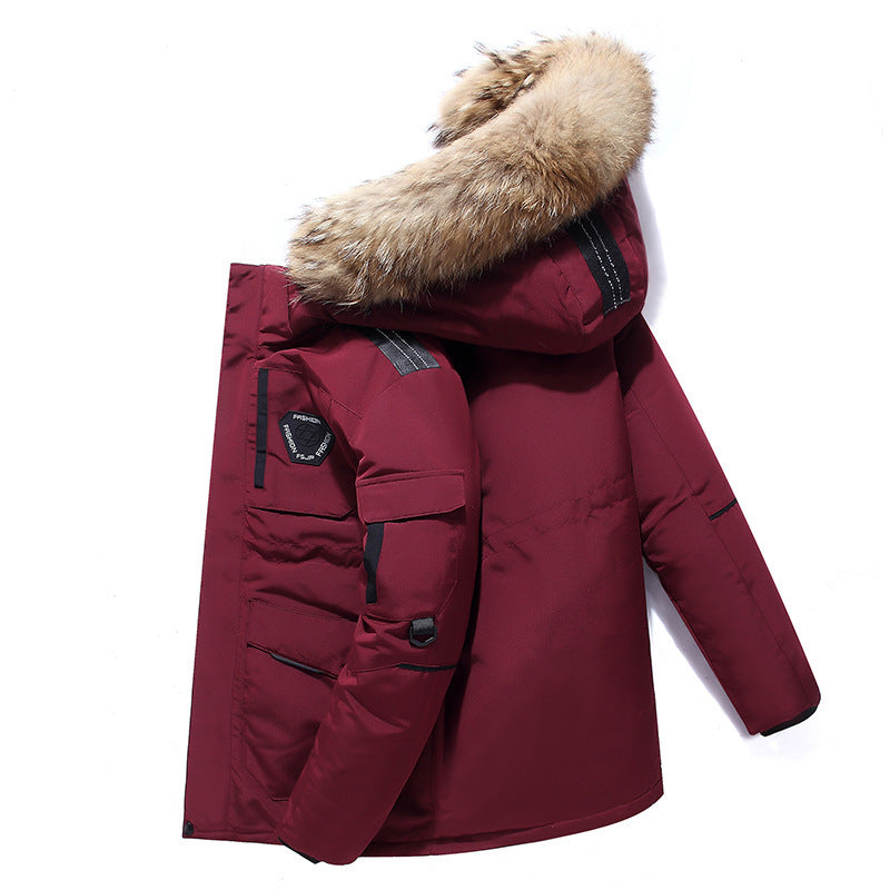 Herren Winterparka mit abnehmbarer Kunstfellkapuze, Thermoisolierung und Utility‑Taschen Echo Archiv
