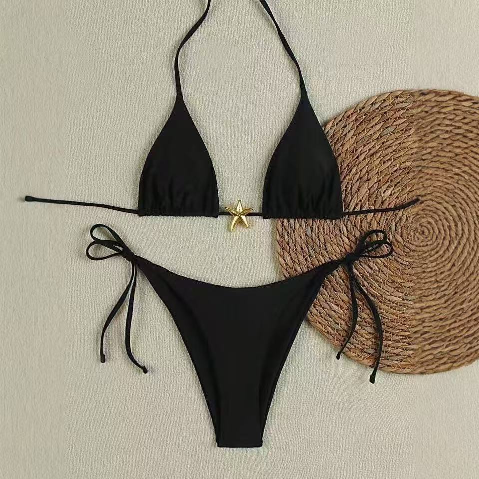 Damen Bikini-Set mit verstellbarem Triangel-Oberteil und hoher Taillenhose Echo Archiv