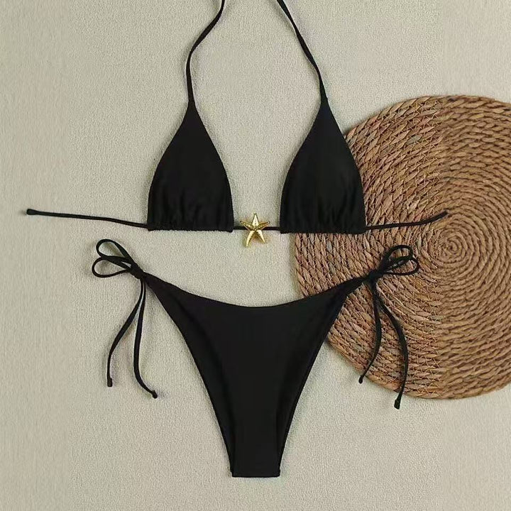 Damen Bikini-Set mit verstellbarem Triangel-Oberteil und hoher Taillenhose Echo Archiv