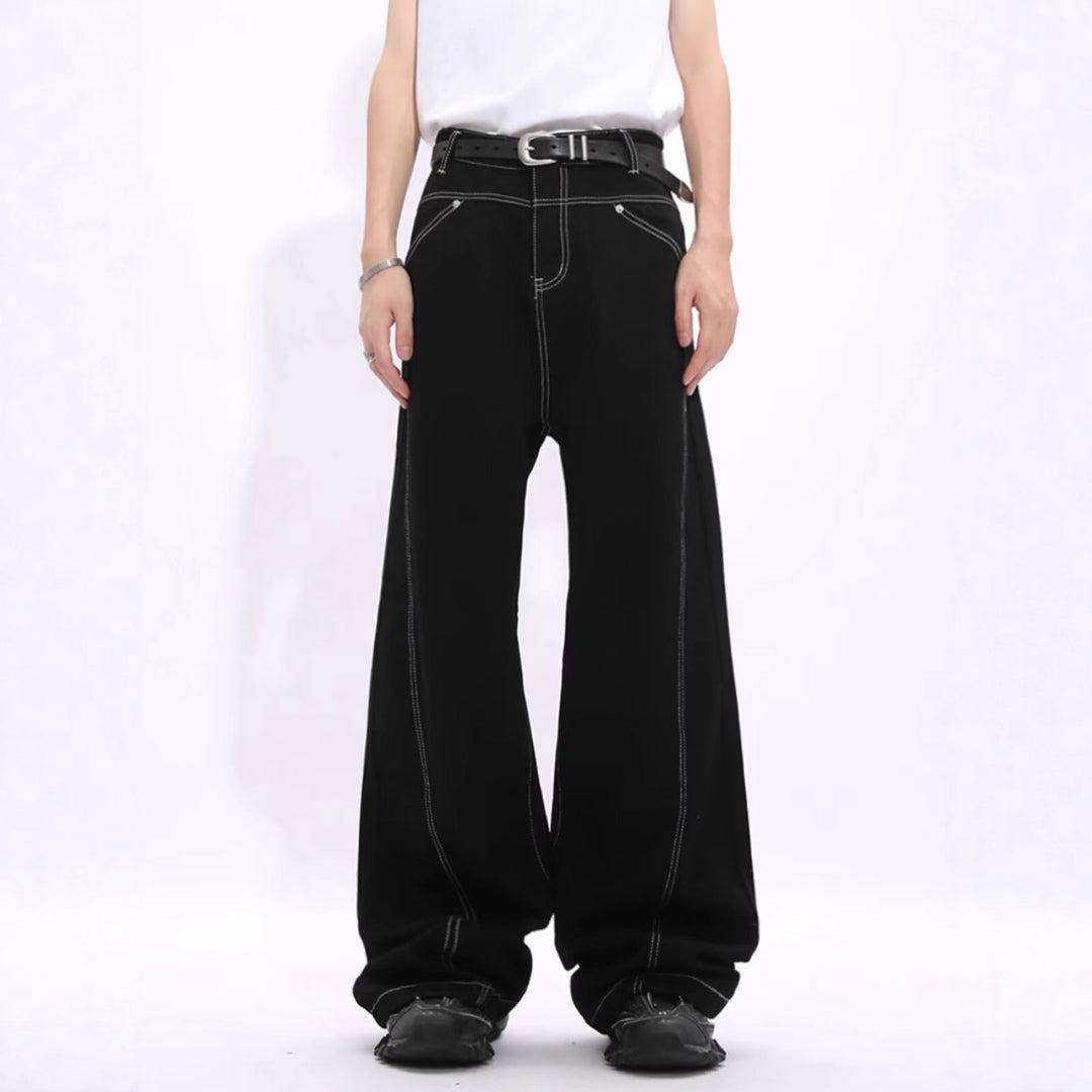 Damen Modische Weite Jeans Echoarchiv