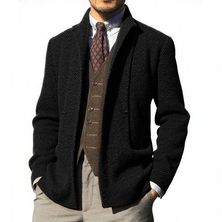 Herren elegante Strickjacke mit modernem Schnitt und praktischen Taschen Echoarchiv