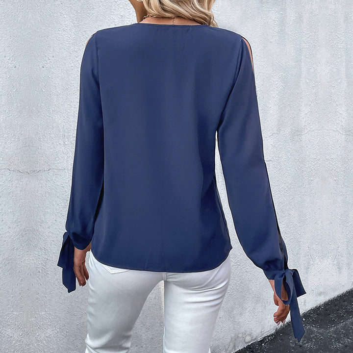 Damen Verspielte Bluse mit Cut-Out-Details und Rüschenelementen Echo Archiv