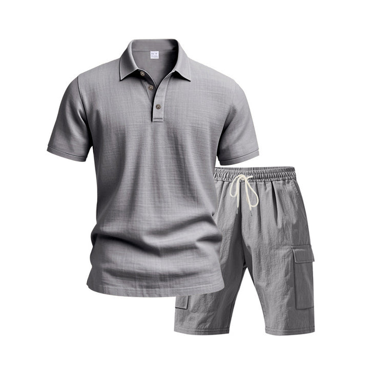 Herren Polo- und Shorts-Set aus atmungsaktivem Material mit komfortablem Schnitt Echoarchiv