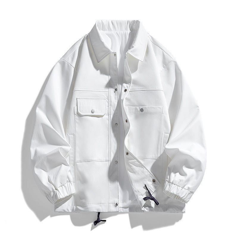 Herren Kunstvelours‑Bomberjacke im Oversize‑Boxy‑Cut mit Zwei‑Wege‑Reißverschluss & elastischem Saum Echoarchiv