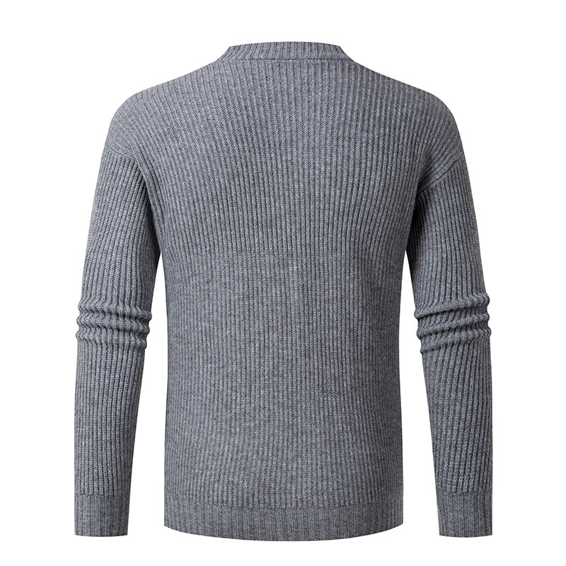 Herren modische Strickjacke mit feinem Rippstrickdesign Echoarchiv