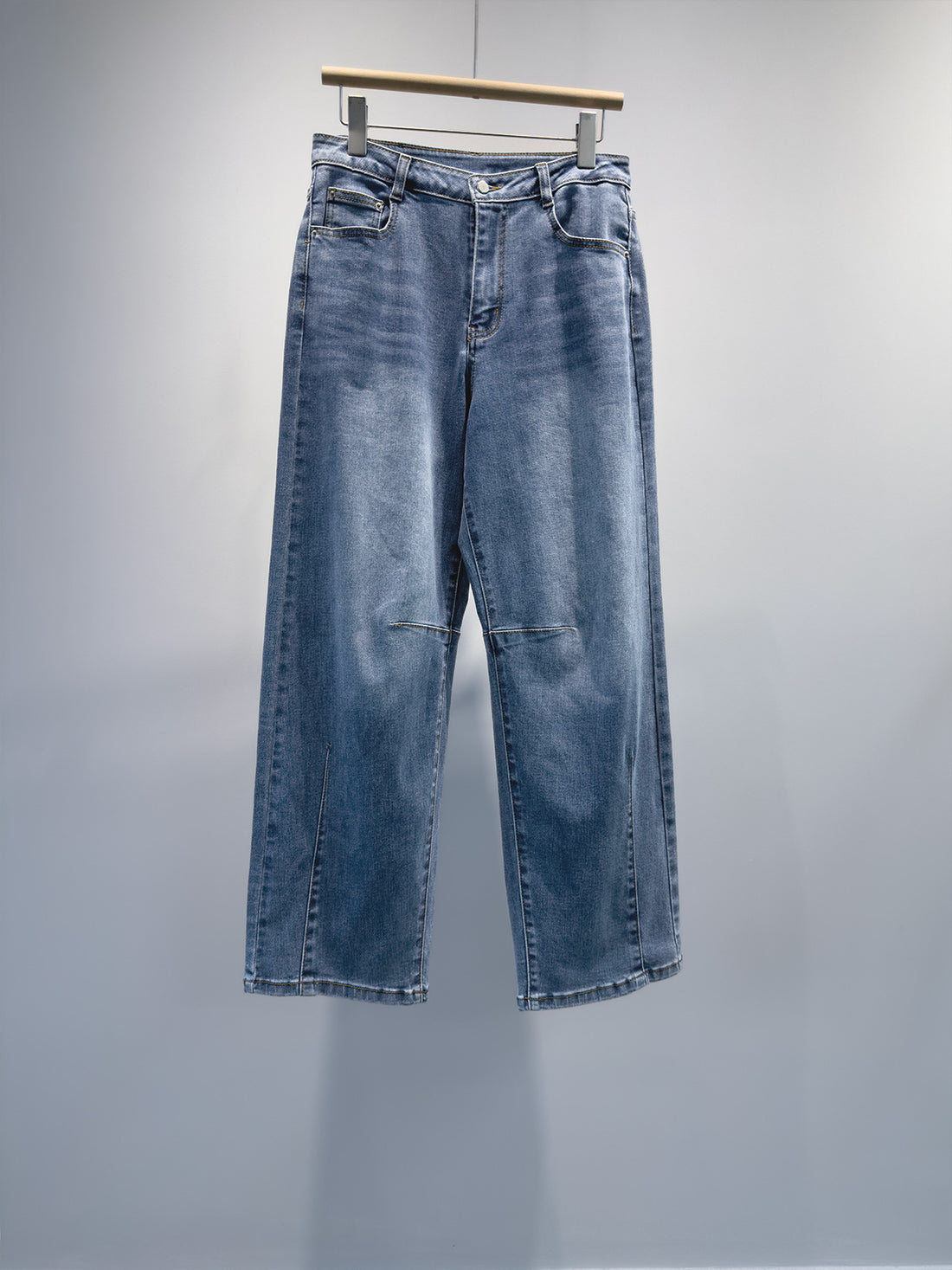 Damen Relaxed Fit Weite Bein Denim Hose – Dénora