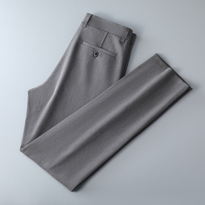 Herren Schmal geschnittene Anzughose aus Stretchtwill mit geradem Bein Echo Archiv