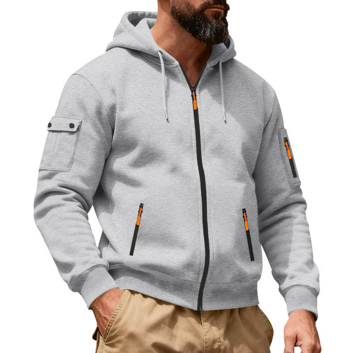 Herren sportlicher Hoodie mit praktischen Reißverschlusstaschen Echoarchiv