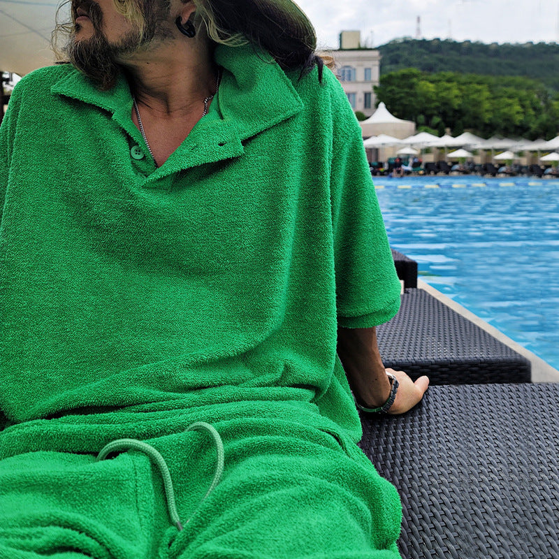 Herren Oversized T-Shirt und Shorts-Set mit lässigem Design Echoarchiv