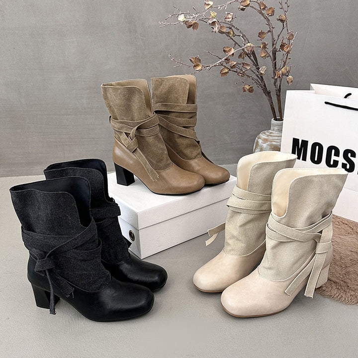 Damen Elegante und Bequeme Stiefeletten mit Riemen Echo Archiv