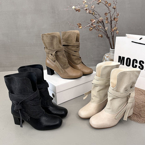 Damen Elegante und Bequeme Stiefeletten mit Riemen Echo Archiv