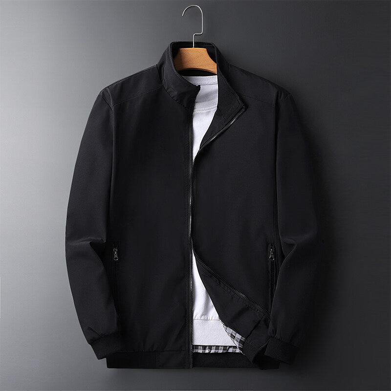 Herren Leichte Softshell-Blousonjacke mit Stehkragen, Reißverschlusstaschen und gerippten Bündchen Echoarchiv