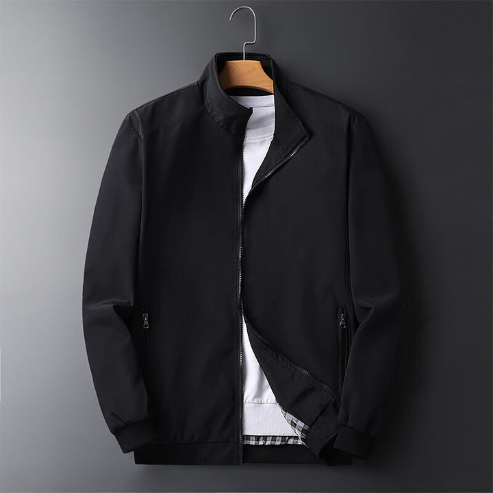 Herren Leichte Softshell-Blousonjacke mit Stehkragen, Reißverschlusstaschen und gerippten Bündchen Echoarchiv