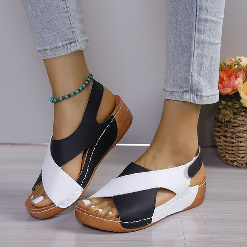 Damen Komfort-Slingback-Sandalen mit gepolstertem Fußbett und Klettverschluss – Sorelia