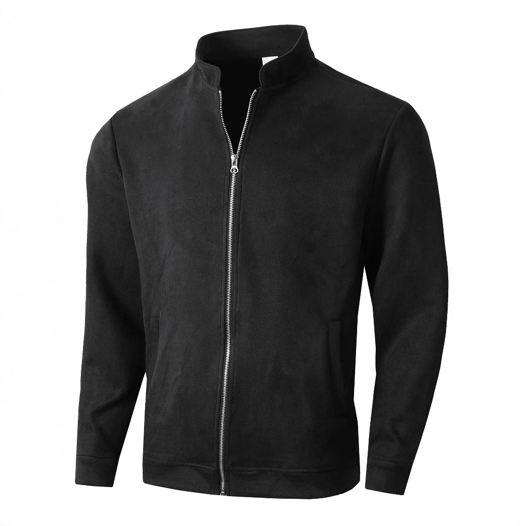 Herren Fleecejacke mit modernem Stehkragen und weichem Innenfutter Echoarchiv