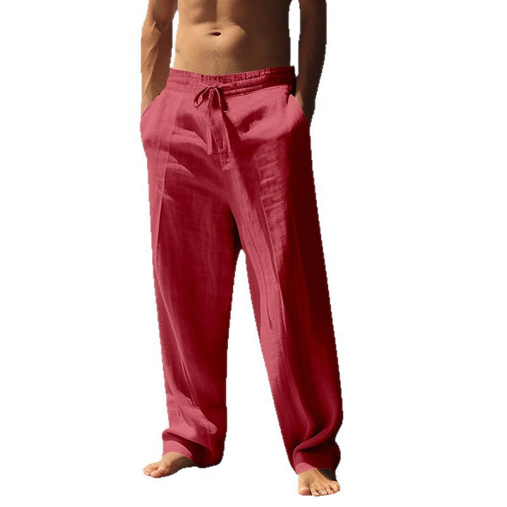 Herren luftige Strandhose mit elastischem Bund und seitlichen Taschen Echoarchiv