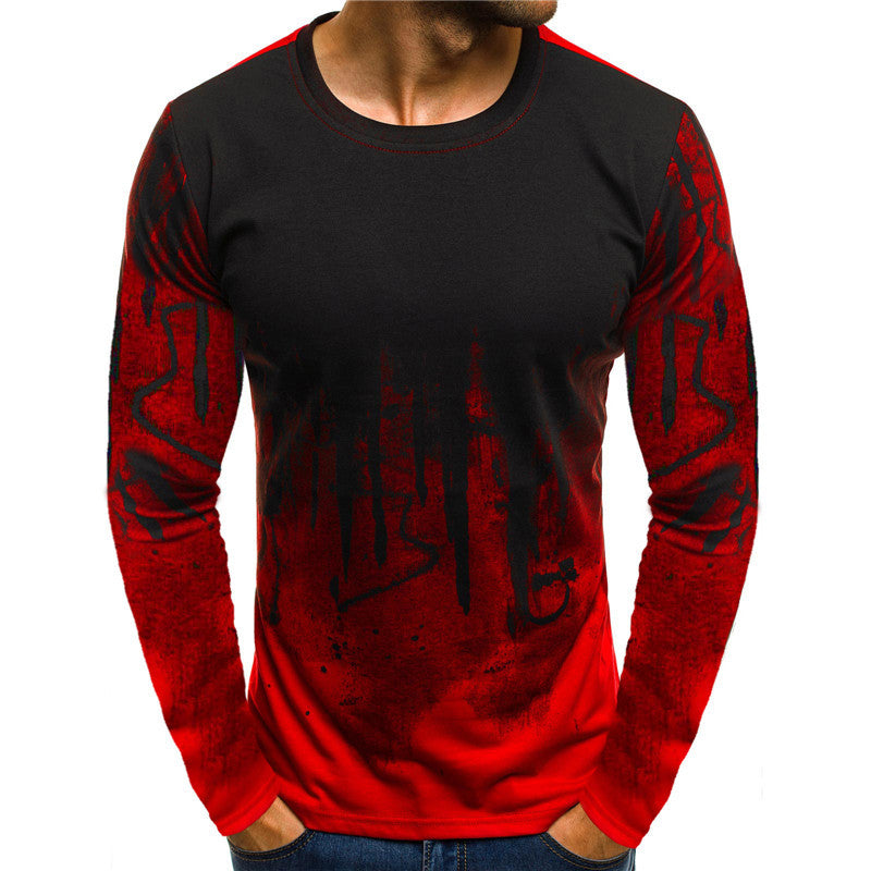 Herren Langarmshirt mit modernen grafischen Akzenten und sportlicher Passform Echoarchiv