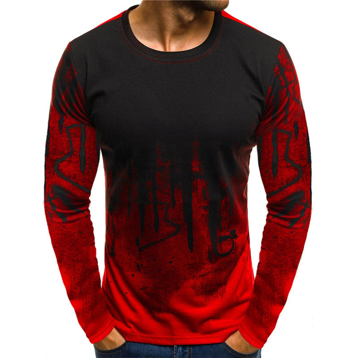 Herren Langarmshirt mit modernen grafischen Akzenten und sportlicher Passform Echoarchiv
