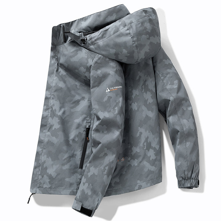Herren Wetterfeste Outdoor-Jacke mit verstellbarem Kapuzenkragen Echo Archiv