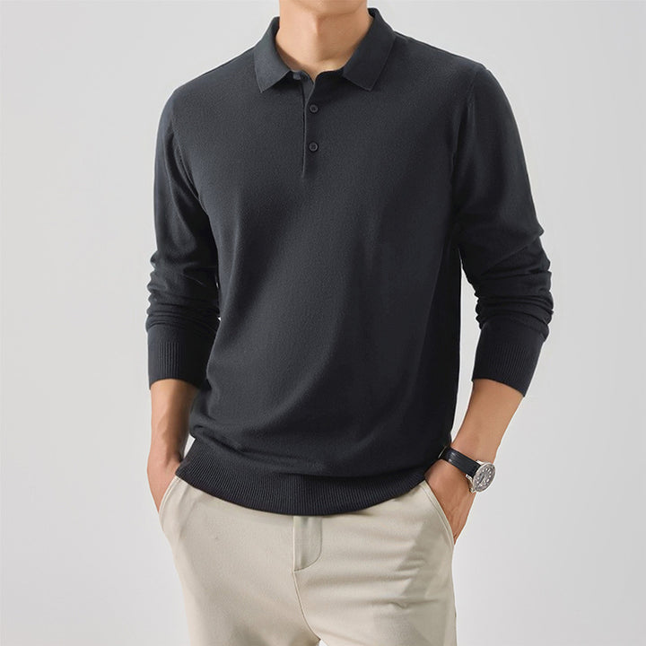 Herren Langarm-Polo-Shirt Echoarchiv