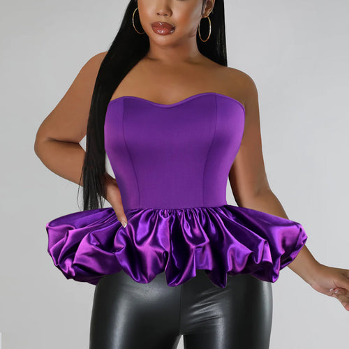 Damen Trendy Bustier mit Rüschenabschluss Echo Archiv