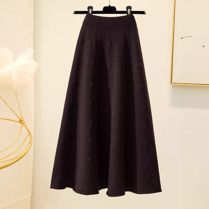Damen Eleganter, luftiger Maxirock mit Rippstruktur Echo Archiv