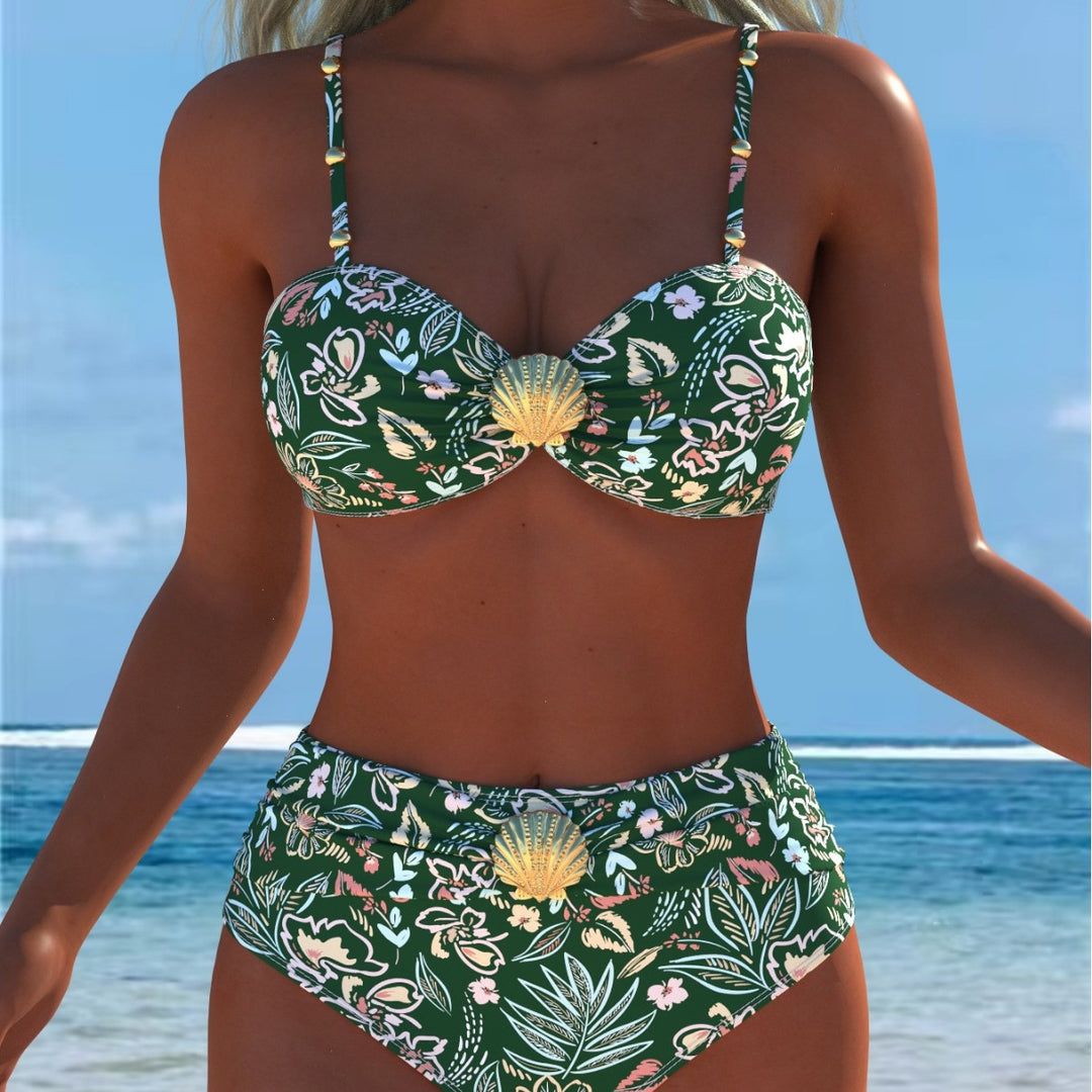 Damen Bikini-Set mit elegantem Balconette-Oberteil und hochgeschnittenen Badeshorts Echo Archiv
