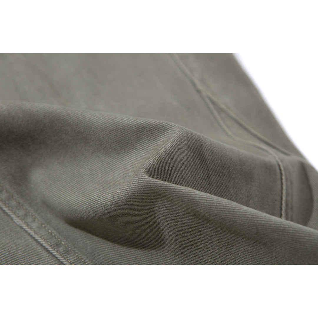 Damen Weite Bundfaltenhose im Utility‑Cargo‑Stil mit hoher Taille und markanten Teilnähten Echoarchiv