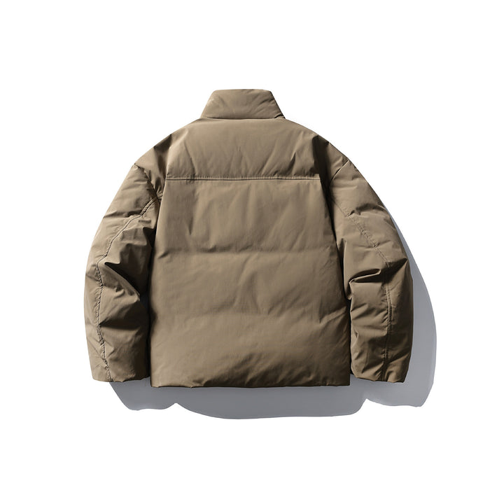 Herren Boxy Thermo-Isolationsjacke mit hohem Stehkragen und minimalistischer Außenhülle Echoarchiv