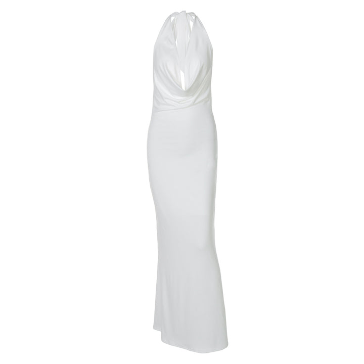 Damen Elegantes Longdress mit tiefem V-Ausschnitt und figurbetontem Schnitt Echo Archiv