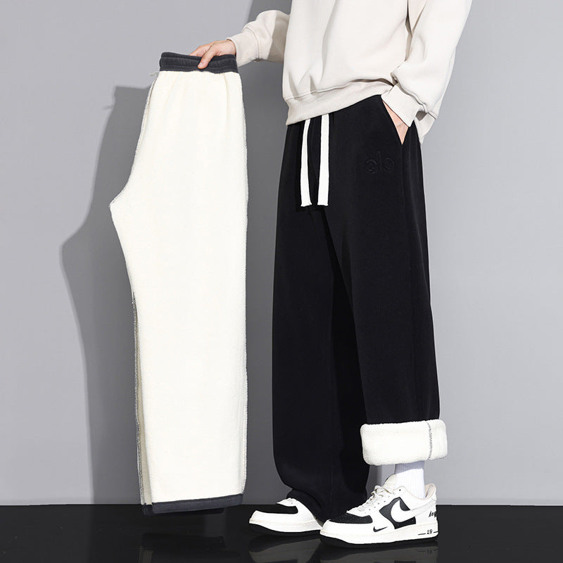 Unisex Lässige Relaxed Fit Plüschhose