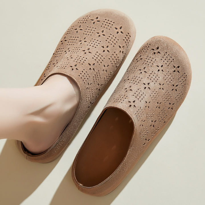 Damen nan Komfort-Mule mit Laserperforation und geformtem Memory-Fußbett Echo Archiv