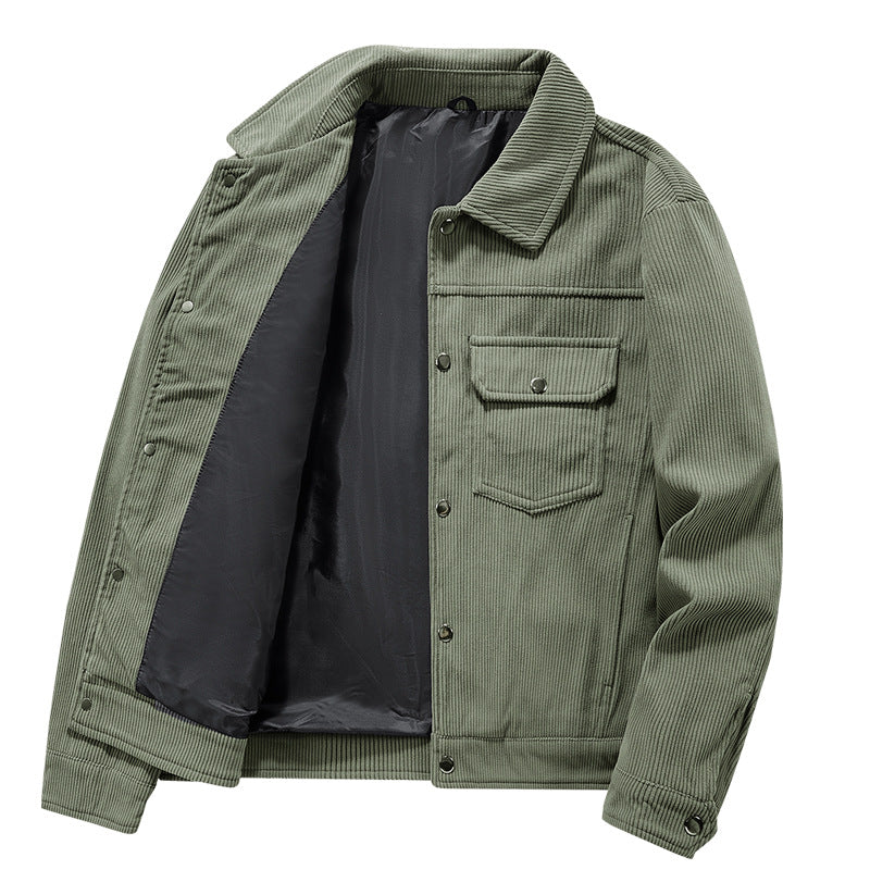 Herren Lässige Cordjacke mit praktischen Brusttaschen Echo Archiv