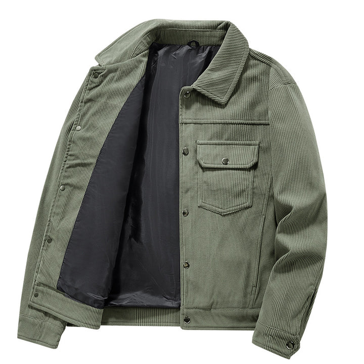 Herren Lässige Cordjacke mit praktischen Brusttaschen Echo Archiv