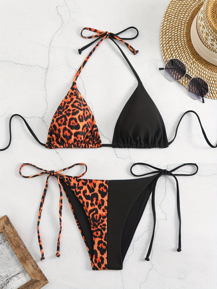 Damen Dreieck-Bikini mit raffiniertem Tiermuster Echo Archiv
