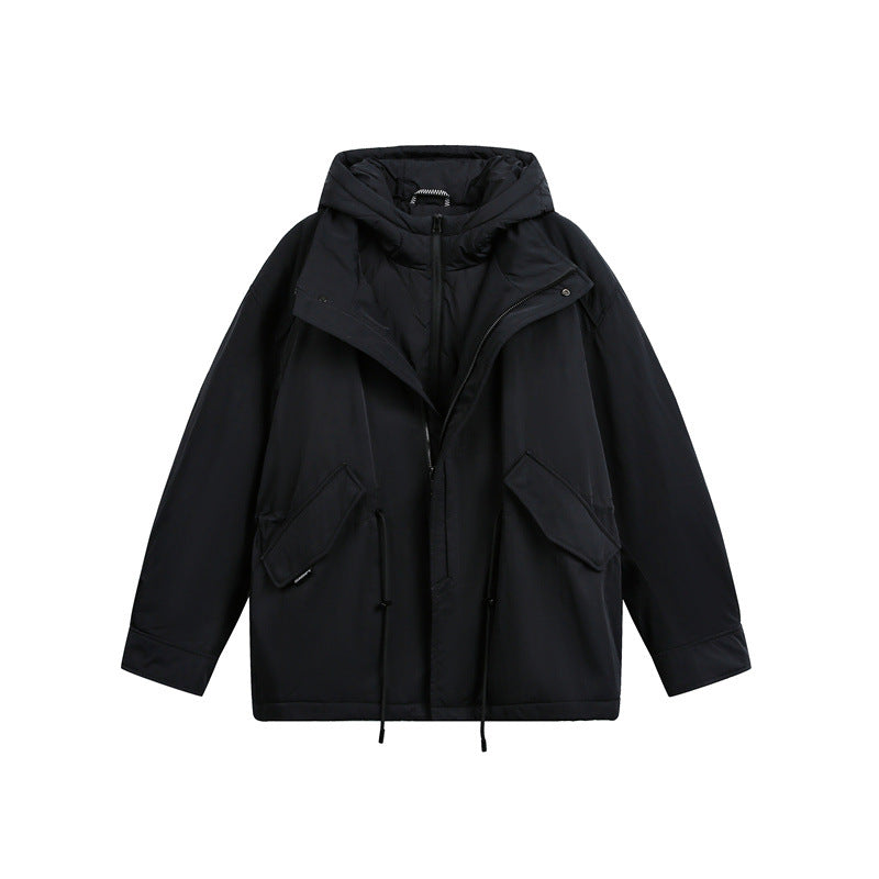 Herren Oversize Parka mit gesteppter Wattierung und Tunnelzug Echoarchiv