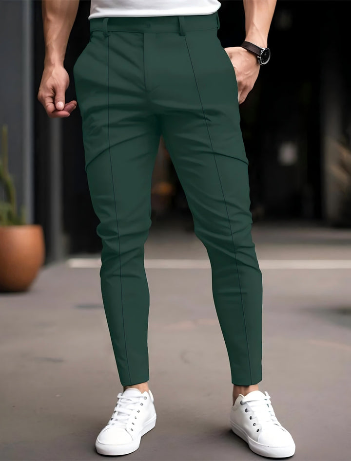 Herren Modische slim-fit Chinohose mit elastischem Bund und vielseitigen Taschen Echoarchiv