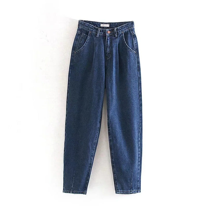 Damen Hochtaillierte Tapered‑Hose mit vorn gelegten Bundfalten und legerer Passform Echo Archiv