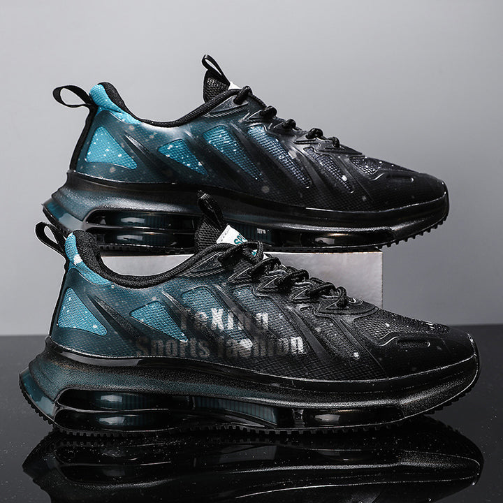Herren Atmungsaktive Laufsneaker mit sichtbarer Luftkammer-Zwischensohle und gestricktem Mesh-Obermaterial – Tavélo