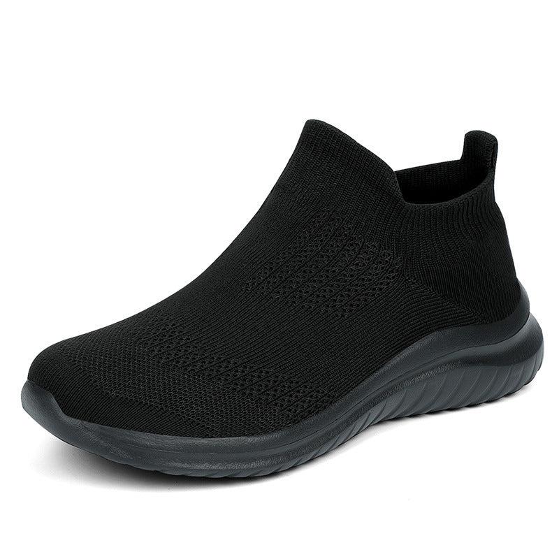 Unisex nan atmungsaktiver Strickslipper Sockenschuh mit elastischem Schaft und stoßdämpfender Sohle Echo Archiv