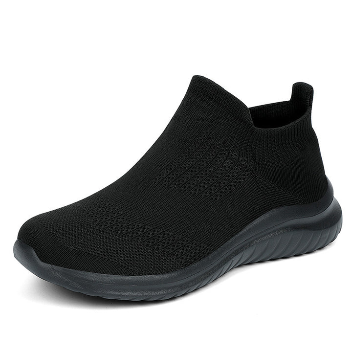 Unisex nan atmungsaktiver Strickslipper Sockenschuh mit elastischem Schaft und stoßdämpfender Sohle Echo Archiv
