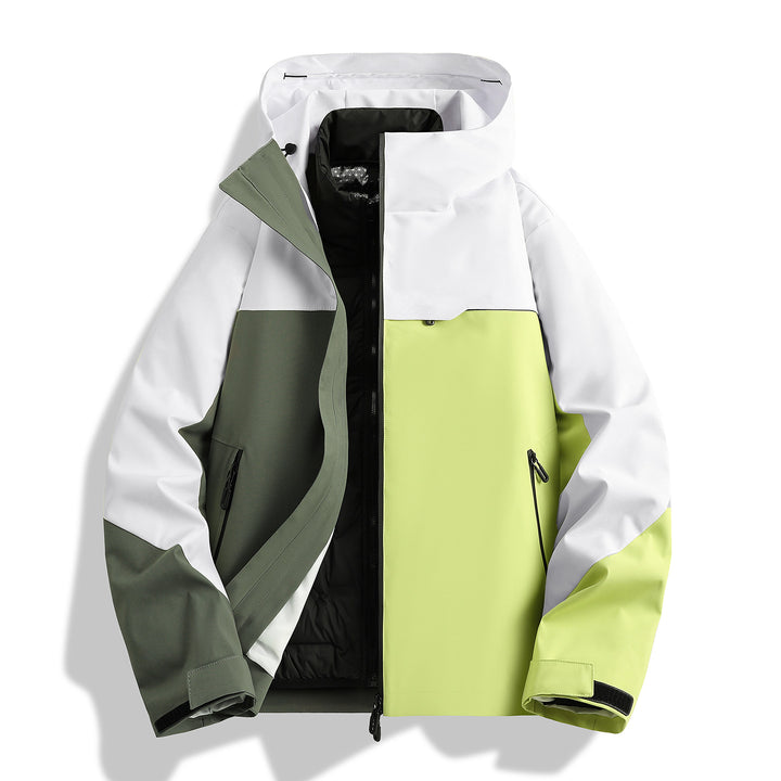 Herren hochwertige wasserfeste Outdoor-Jacke mit verstellbarer Kapuze und isolierendem Innenfutter Echoarchiv