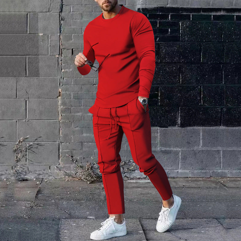 Herren lässiges Langarmshirt mit bequemer Passform und modischen Nähten Echoarchiv