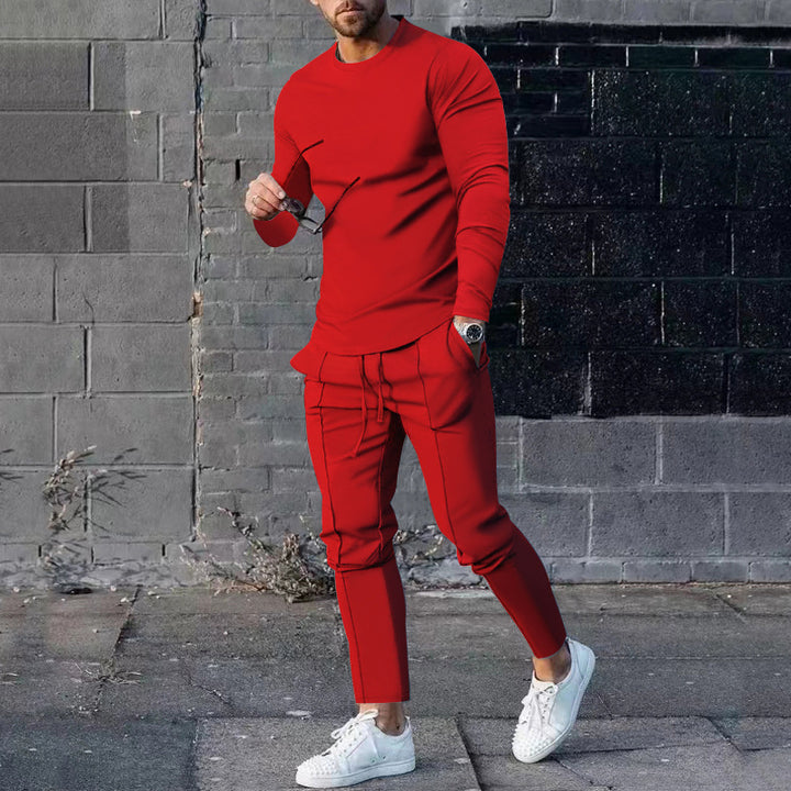 Herren lässiges Langarmshirt mit bequemer Passform und modischen Nähten Echoarchiv