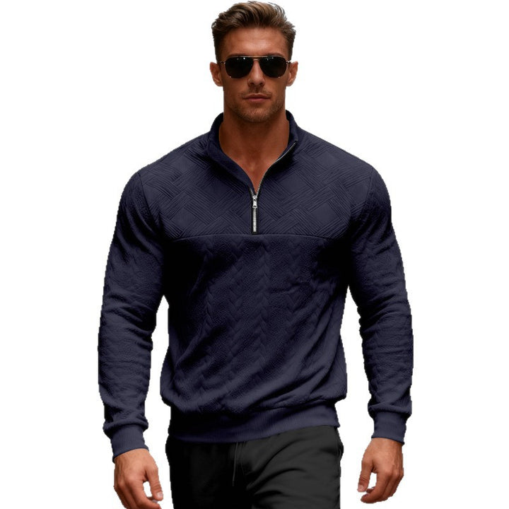 Herren sportlicher Pullover mit hohem Kragen und modischem Reißverschluss Echoarchiv